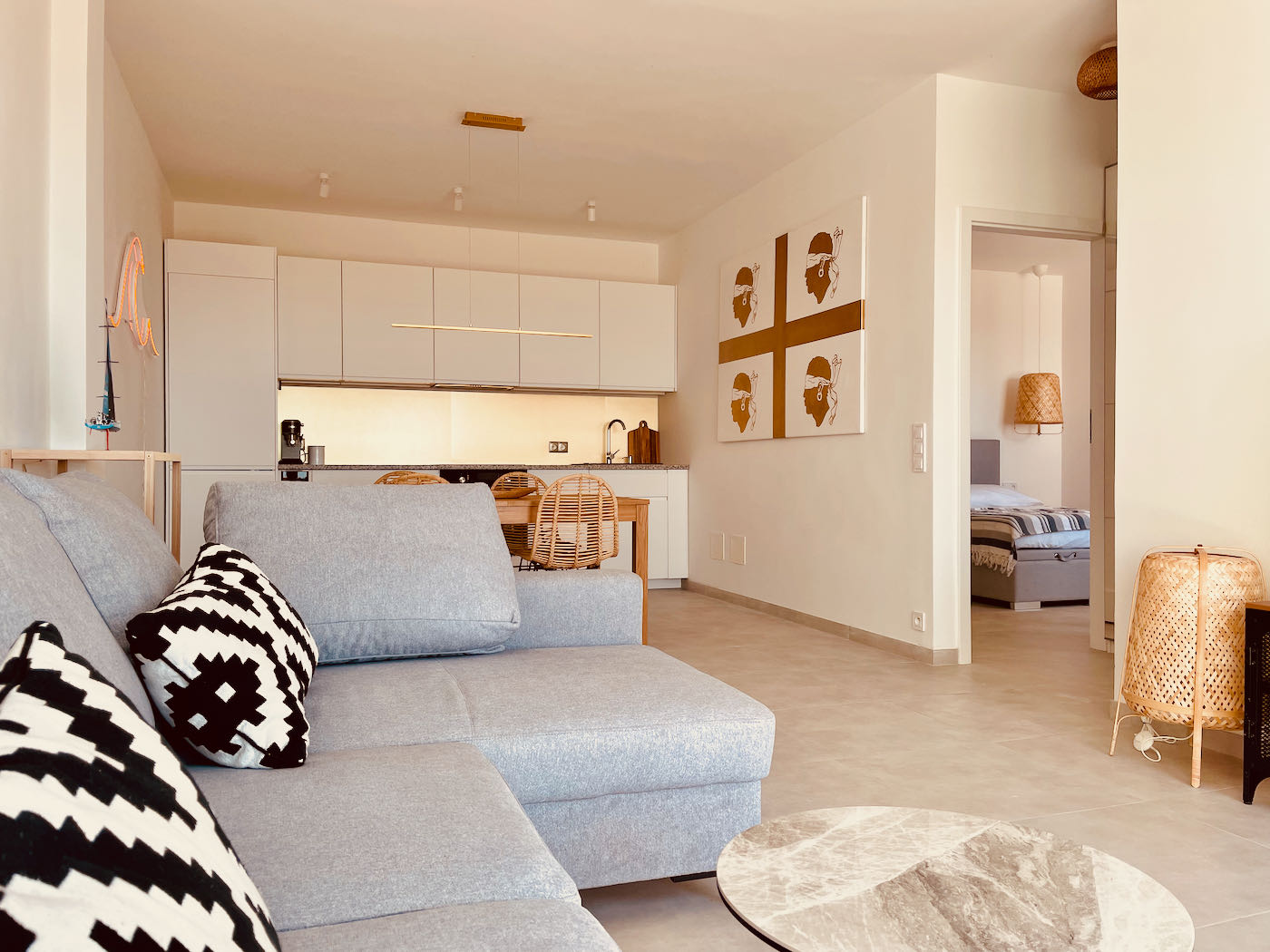 The Wave Apartment living area